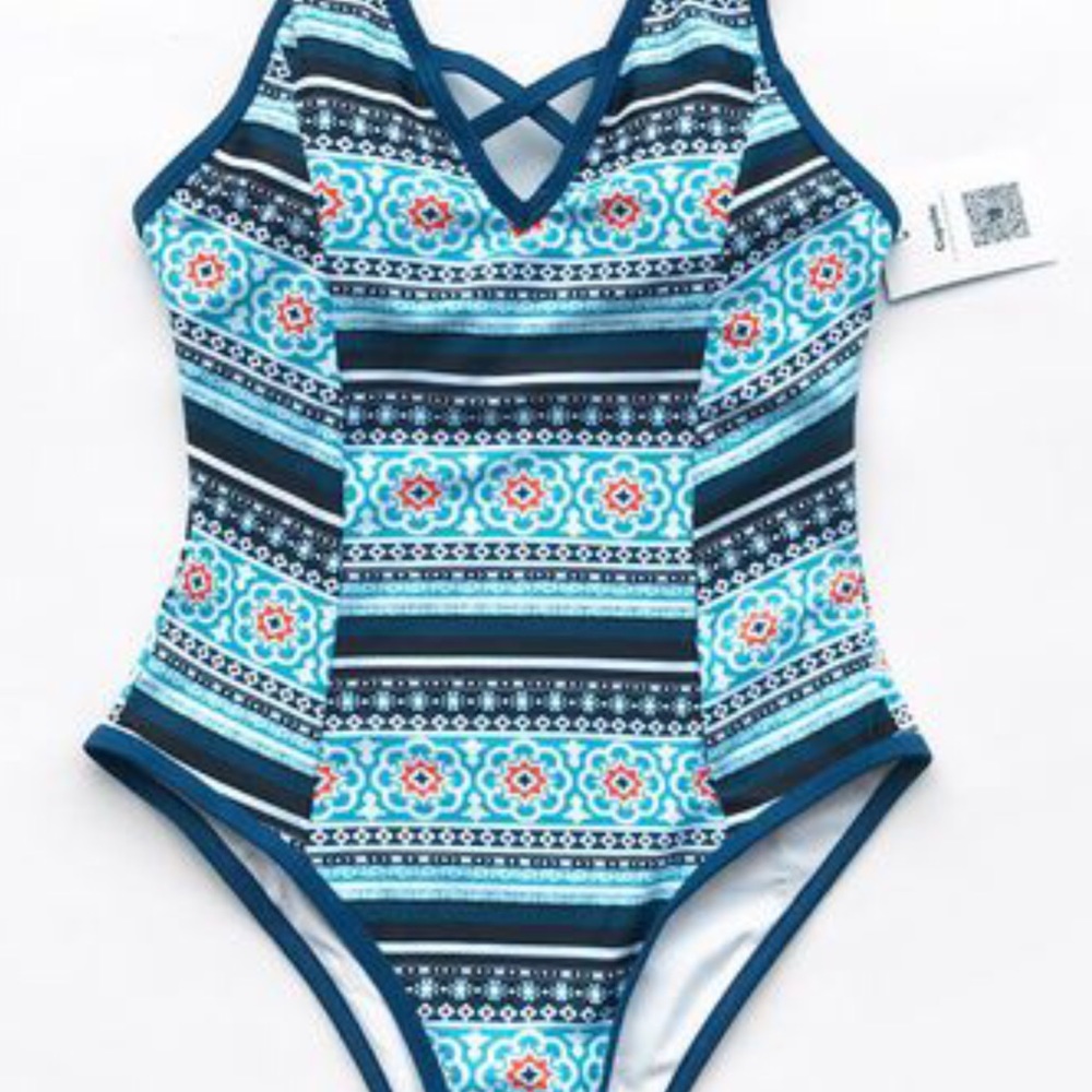 Cupshe city of sky print one piece swimsuit - Picture 3 of 3